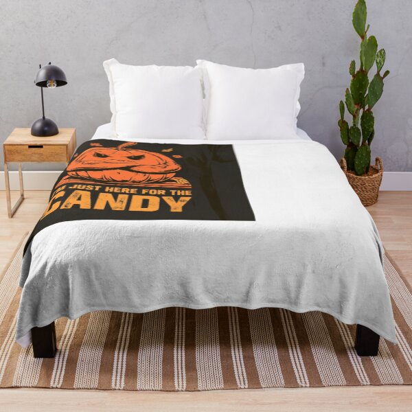 Item preview, Angry Pumpkin Just Here For The Candy Halloween designed and sold by NicolasGlowArt.