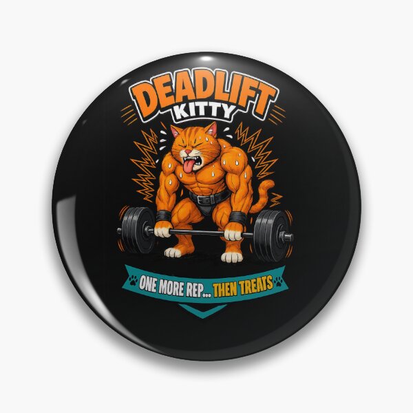 Item preview, Deadlift Kitty - One More Rep Then Treats Funny Gym Cat designed and sold by StrongEveryDayStore.