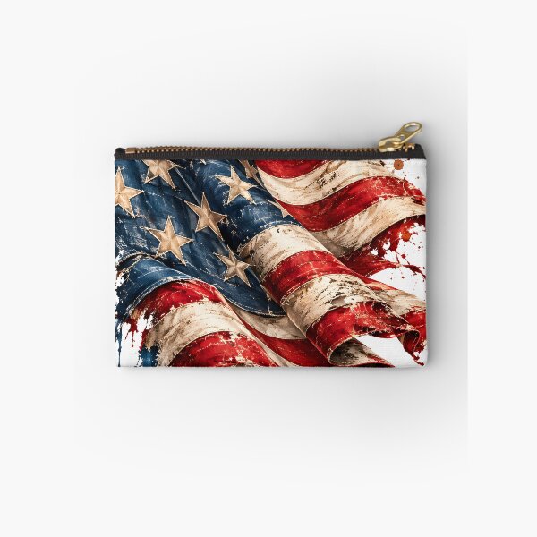 Item preview, USA flag in a rustic splash vintage look designed and sold by Fotografin1981.