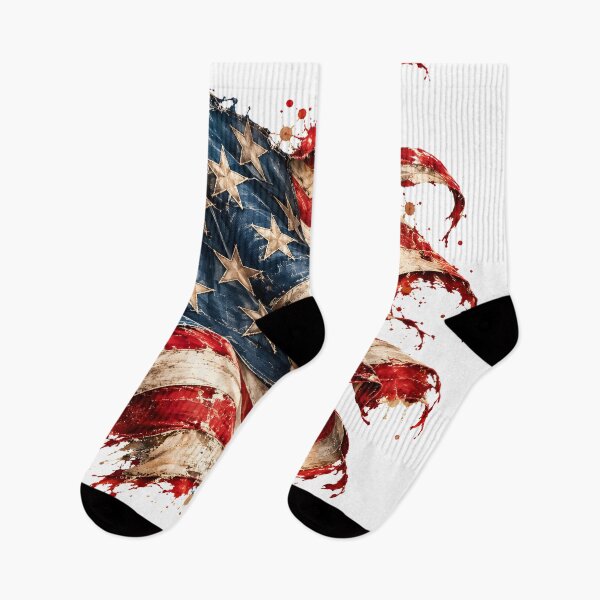 Item preview, USA flag in a rustic splash vintage look designed and sold by Fotografin1981.