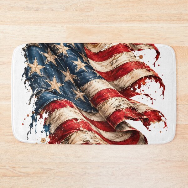Item preview, USA flag in a rustic splash vintage look designed and sold by Fotografin1981.
