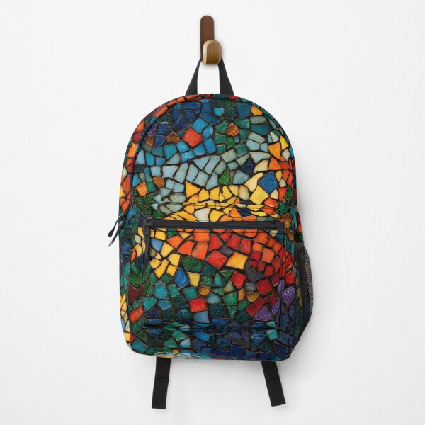 Item preview, Gaudi Inspired Mosaic Pattern Colorful Trencadís Stained Glass Art designed and sold by GrinGalore.