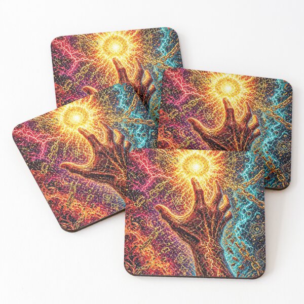 Item preview, The Promethean Fire Mythology Art – Psychedelic Enlightenment Rebellion Design designed and sold by The Crazy Monkey Design Studio.