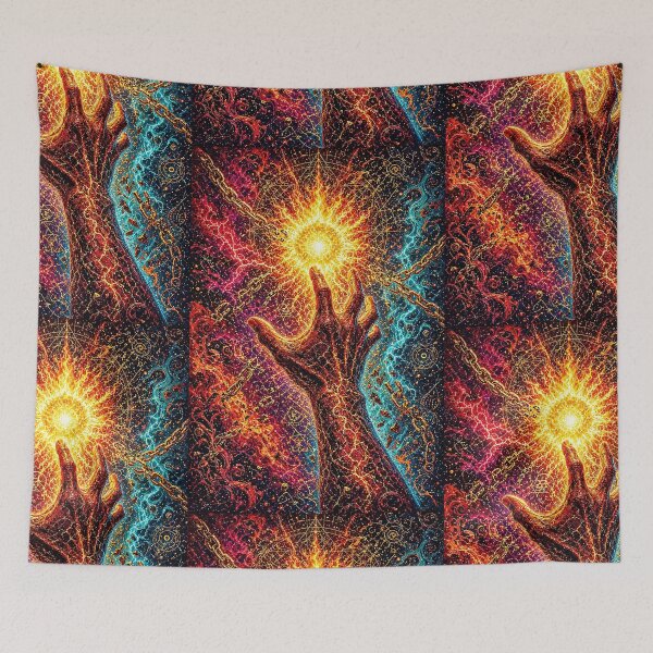 Item preview, The Promethean Fire Mythology Art – Psychedelic Enlightenment Rebellion Design designed and sold by The Crazy Monkey Design Studio.