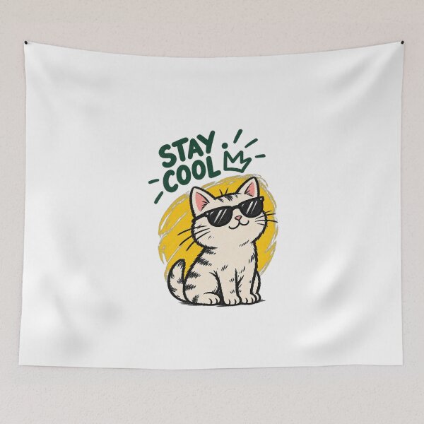 Item preview, Stay Cool Cat Retro Streetwear Graphic designed and sold by LarkLeaf.
