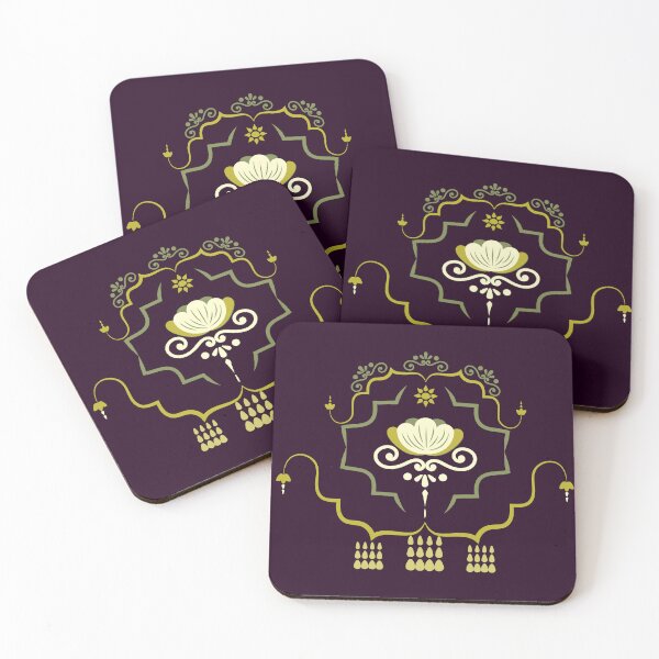 Item preview, Ornamental Floral Vintage Pattern Dark Purple Gold designed and sold by CHANCHANAI.