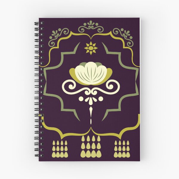 Item preview, Ornamental Floral Vintage Pattern Dark Purple Gold designed and sold by CHANCHANAI.