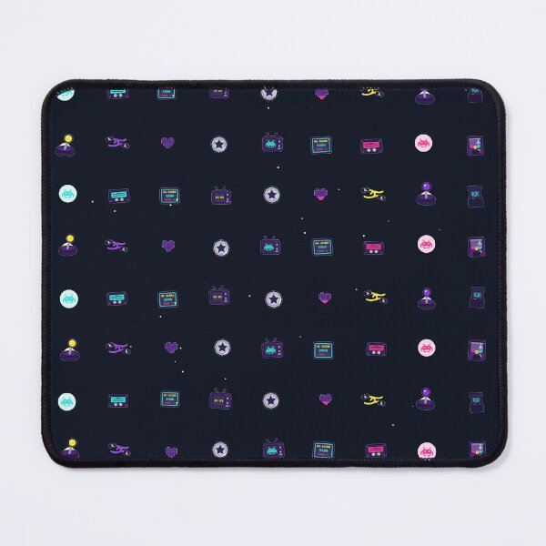 Item preview, Neon Arcade Cabinet High Score Retro Gamer Micro Icon Seamless Pattern designed and sold by KungPowUnicorn.