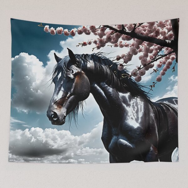 Item preview, But the big black horse said, "Look this way" - He said, "Hey lady, will you marry me?" 11 designed and sold by deep-sea-birds.
