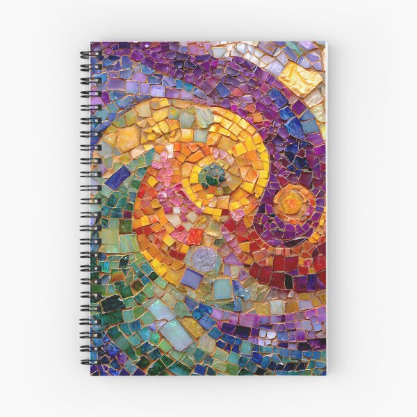 Item preview, Gaudi Inspired Spiral Mosaic Pattern Colorful Trencadís Glass Art designed and sold by GrinGalore.