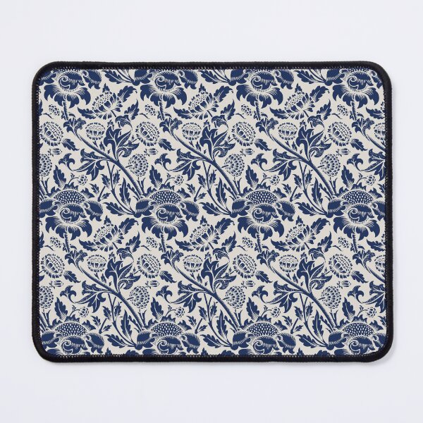 Item preview, William Morris Style Blue Fowers - Navy Blue And White Floral Pattern designed and sold by Good-Mood-Goods.