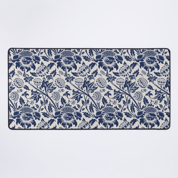 Item preview, William Morris Style Blue Fowers - Navy Blue And White Floral Pattern designed and sold by Good-Mood-Goods.