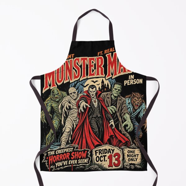 Item preview, Monster Mash Vintage Horror Movie Poster Classic Halloween Design designed and sold by SEINENGAPPI23.