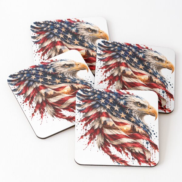 Item preview, American eagle with USA flag and Monument Valley designed and sold by Fotografin1981.