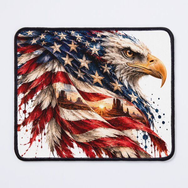 Item preview, American eagle with USA flag and Monument Valley designed and sold by Fotografin1981.