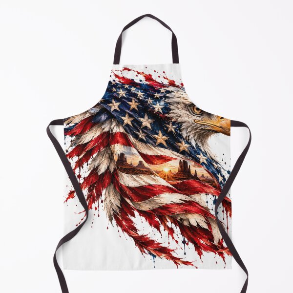 Item preview, American eagle with USA flag and Monument Valley designed and sold by Fotografin1981.