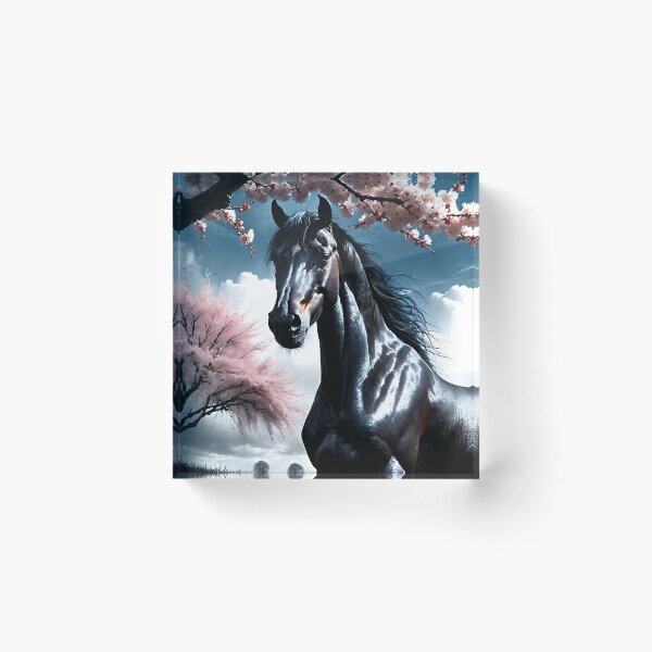 Item preview, But the big black horse said, "Look this way" - He said, "Hey lady, will you marry me?" 12 designed and sold by deep-sea-birds.