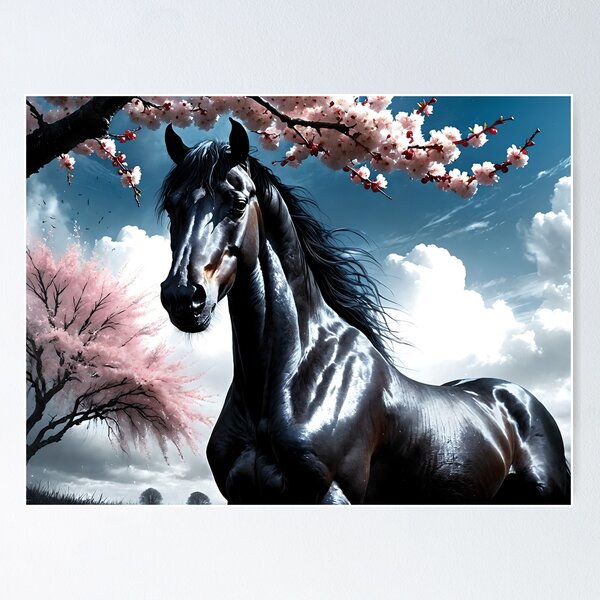 Item preview, But the big black horse said, "Look this way" - He said, "Hey lady, will you marry me?" 12 designed and sold by deep-sea-birds.
