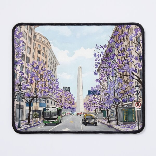 Item preview, Buenos Aires Jacaranda Tree Watercolor Print – Argentina designed and sold by POSTERIOCREW.