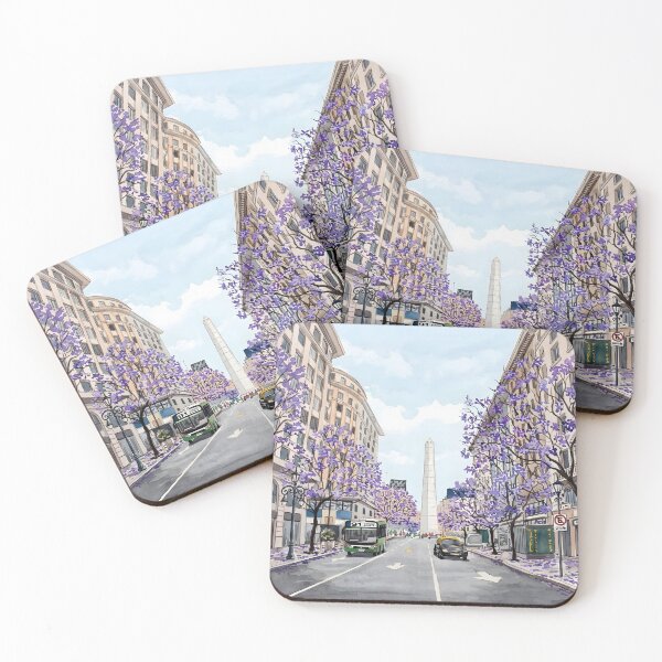 Item preview, Buenos Aires Jacaranda Tree Watercolor Print – Argentina designed and sold by POSTERIOCREW.
