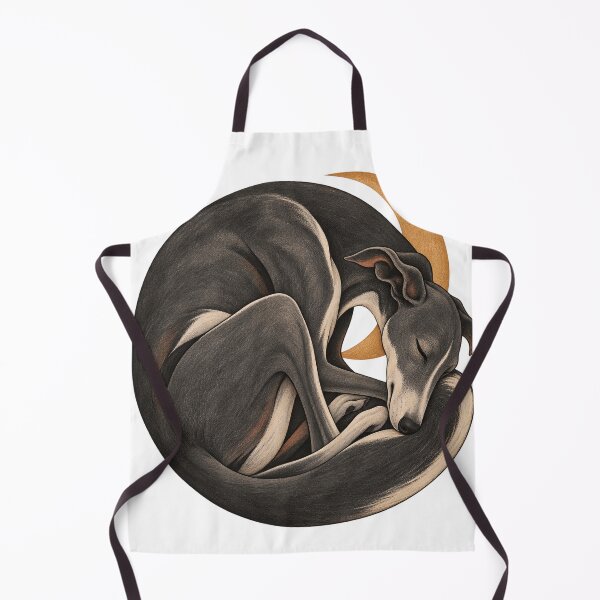 Item preview, Sleeping Greyhound and Crescent Moon — Curled Sighthound designed and sold by thefreezoneart.