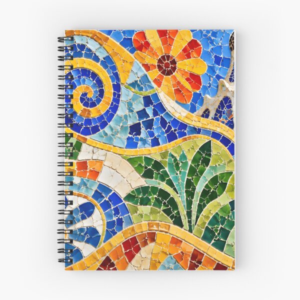Item preview, Gaudi Park Guell Mosaic Colorful Trencadís Barcelona Art designed and sold by GrinGalore.