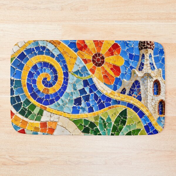 Item preview, Gaudi Park Guell Mosaic Colorful Trencadís Barcelona Art designed and sold by GrinGalore.