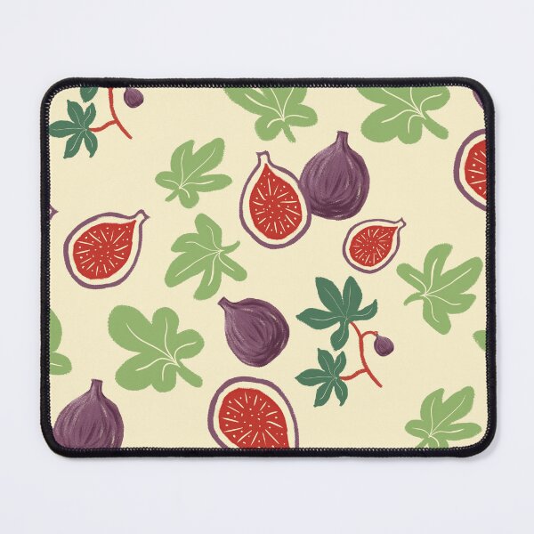 Item preview, Botanical Fig Lino Print Retro Fabric Pattern designed and sold by LafinaArt.