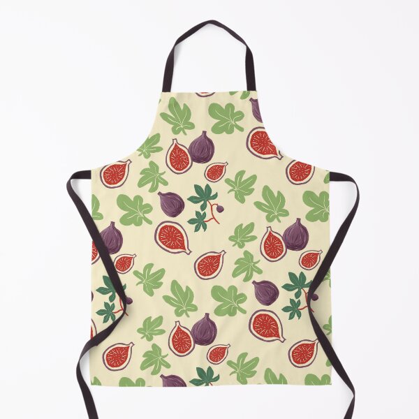 Item preview, Botanical Fig Lino Print Retro Fabric Pattern designed and sold by LafinaArt.