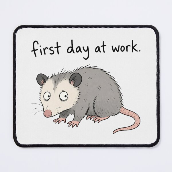 Item preview, Introverts First Day At Work Wide Eyed Opossum Funny Introvert Life Humor designed and sold by Yellowriversss.