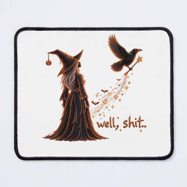 Item preview, Well Shit Funny Witch Crow Magic Wand Halloween Spooky designed and sold by jarlinxsanchez.