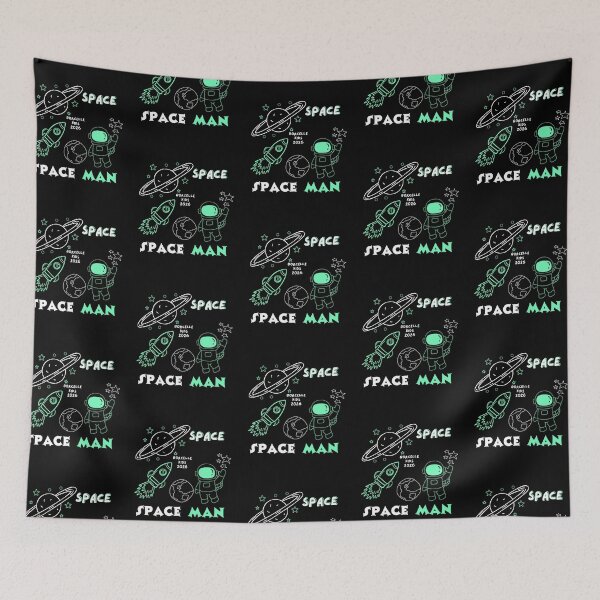 Item preview, Space Man Cute Neon Astronaut & Rocket designed and sold by creativerooney.