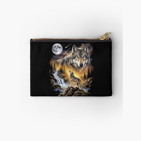 Item preview, Wolf Howling at the Moon Forest Wildlife Art Design designed and sold by jarlinxsanchez.