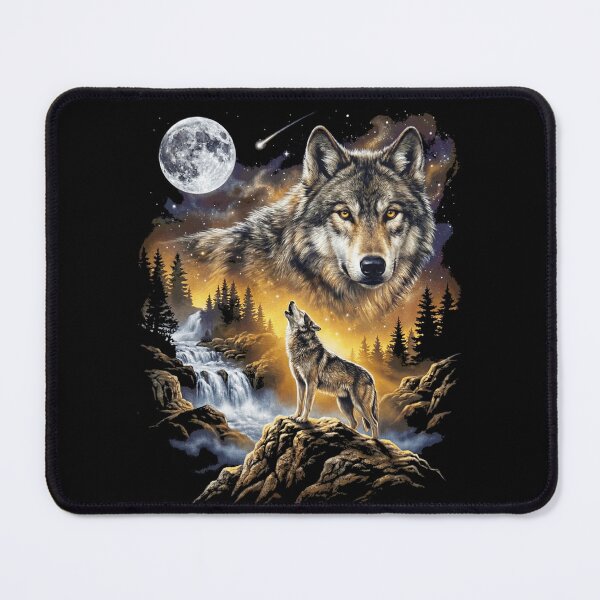 Item preview, Wolf Howling at the Moon Forest Wildlife Art Design designed and sold by jarlinxsanchez.