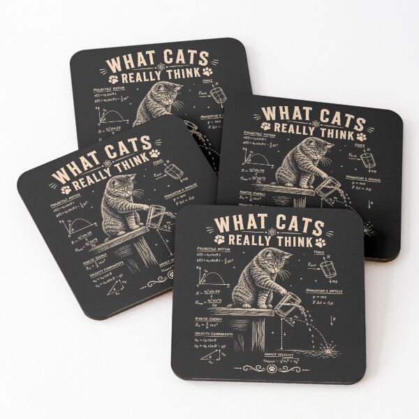 Item preview, What Cats Really Think Funny Math Cat Lover designed and sold by andre-hollow.