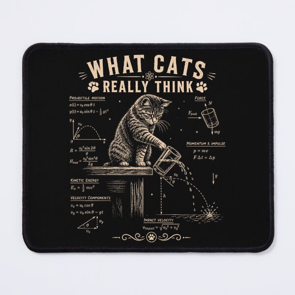 Item preview, What Cats Really Think Funny Math Cat Lover designed and sold by andre-hollow.