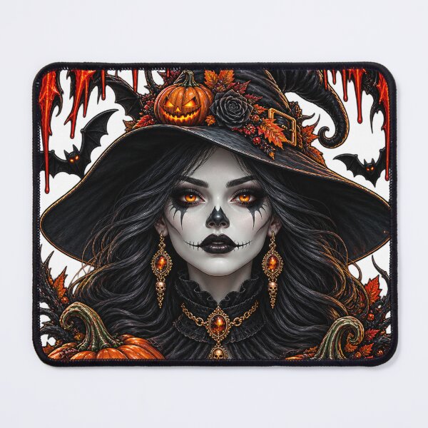 Item preview, Dark Halloween Witch and Glowing Pumpkins designed and sold by Erin-Hurt.