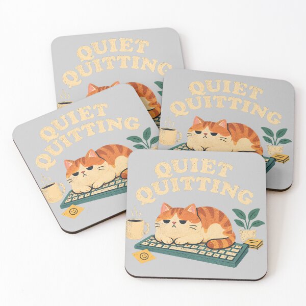 Item preview, Quiet Quitting Grumpy Cat On Keyboard Meme designed and sold by Yellowriversss.