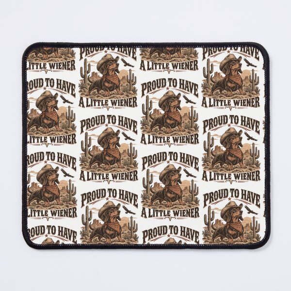 Item preview, Proud To Have A Little Wiener Funny Dachshund Cowboy Retro Design designed and sold by SEINENGAPPI19.