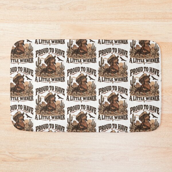 Item preview, Proud To Have A Little Wiener Funny Dachshund Cowboy Retro Design designed and sold by SEINENGAPPI19.