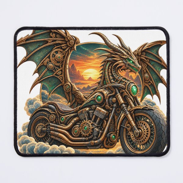 Item preview, Mechanical Dragon Motorcycle – Steampunk Winged Machine designed and sold by meghnad.