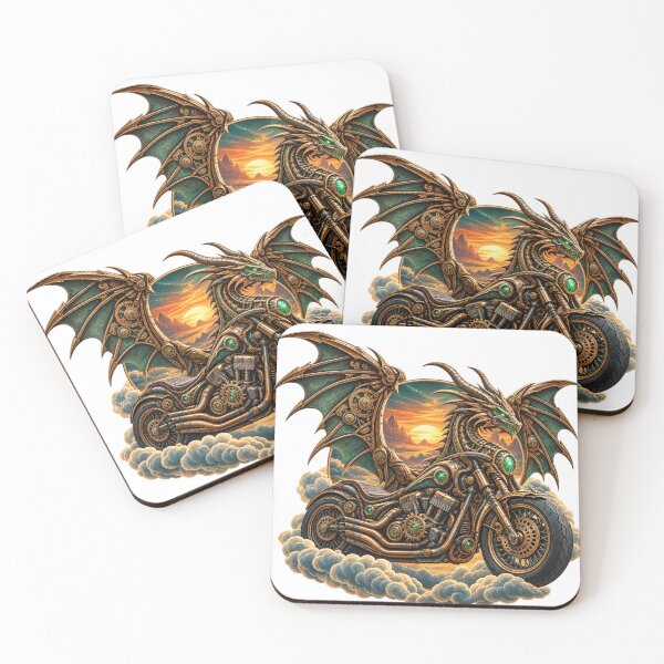Item preview, Mechanical Dragon Motorcycle – Steampunk Winged Machine designed and sold by meghnad.