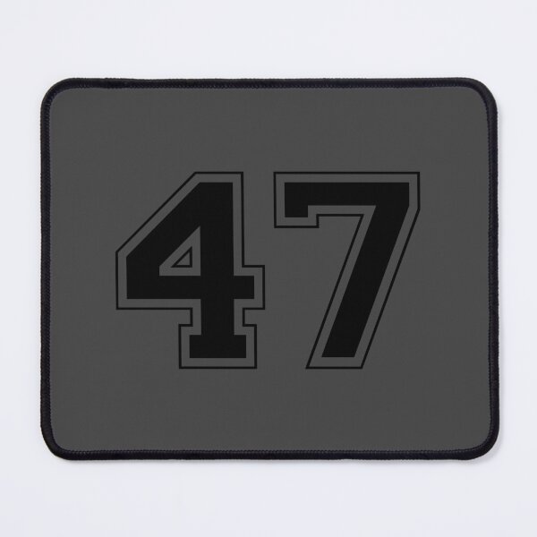 Item preview, Number 47 - Black Athletic College Sports designed and sold by Void Script.