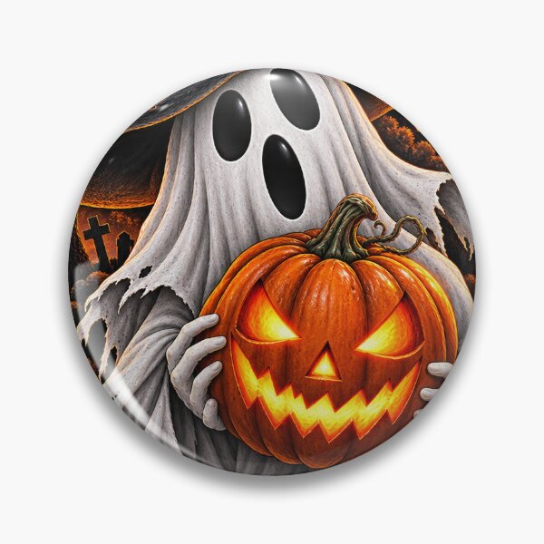 Item preview, Spooky Ghost Pumpkin Halloween Night – Cute Gothic Autumn Design designed and sold by Erin-Hurt.