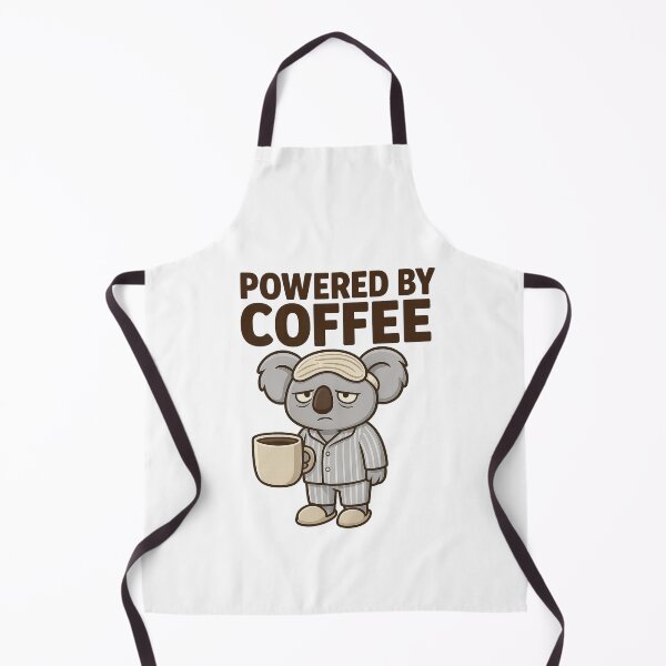 Item preview, Powered By Coffee Tired Sleepy Koala In Pajamas designed and sold by MascotFoundry.