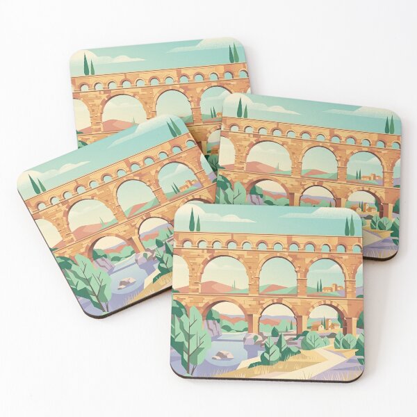 Item preview, Vintage inspired re-imagined photograph of the Pont Du Gard France designed and sold by Andiamo-Amigos.