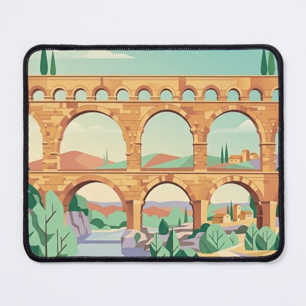 Item preview, Vintage inspired re-imagined photograph of the Pont Du Gard France designed and sold by Andiamo-Amigos.