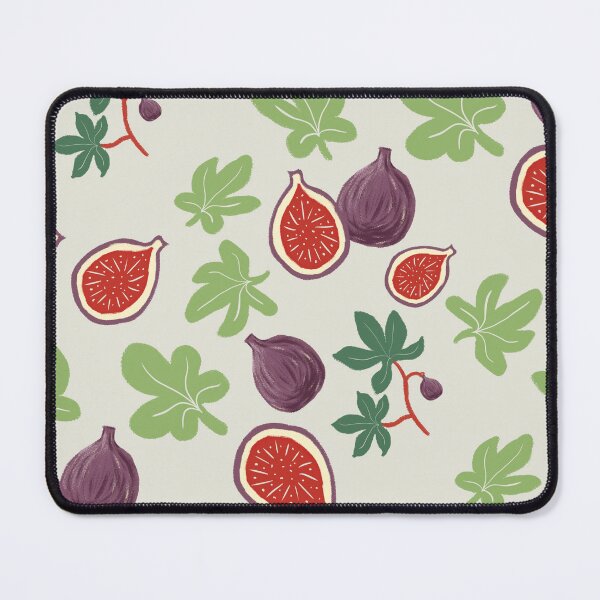 Item preview, Botanical Fig Lino Print Retro Fabric Pattern designed and sold by LafinaArt.