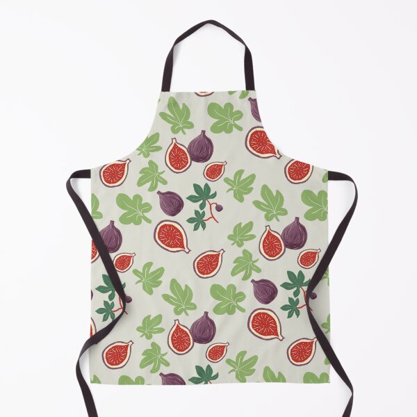Item preview, Botanical Fig Lino Print Retro Fabric Pattern designed and sold by LafinaArt.