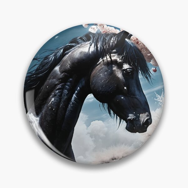 Item preview, But the big black horse said, "Look this way" - He said, "Hey lady, will you marry me?" 16 designed and sold by deep-sea-birds.